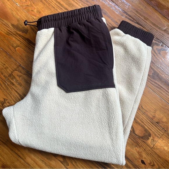 Outdoor Voices Primo Fleece Jogger Color Block Cream Brown XL - Picture 9 of 13